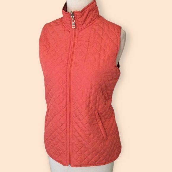 ACTIVE Studio Coral Quilted Zip Front Vest S - Picture 2 of 9